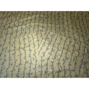 JIM THOMPSON Duvet Cover Sham Set QUEEN Yellow Bamboo Rare Cotton Cabana